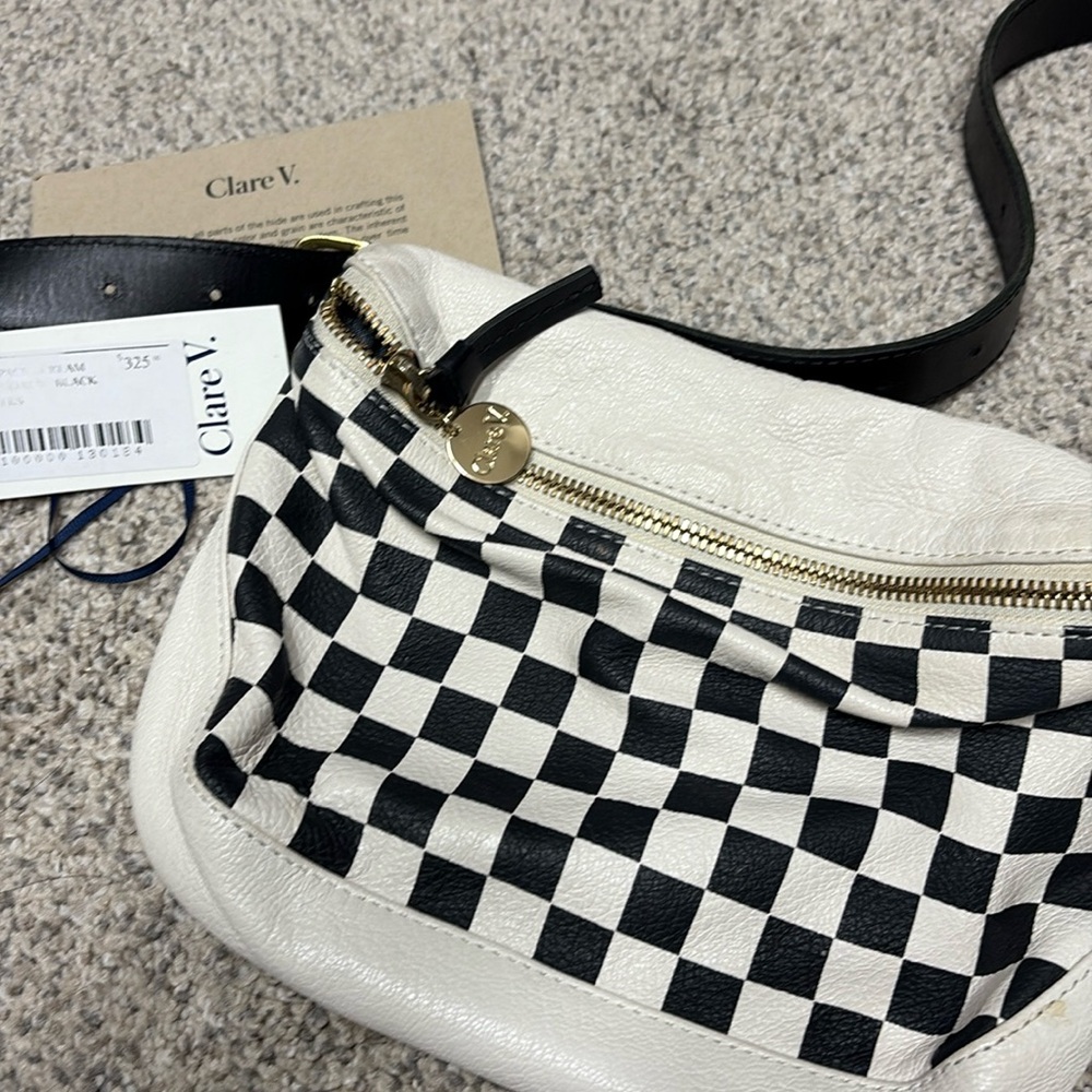 Checkered Black and White Women's Bag